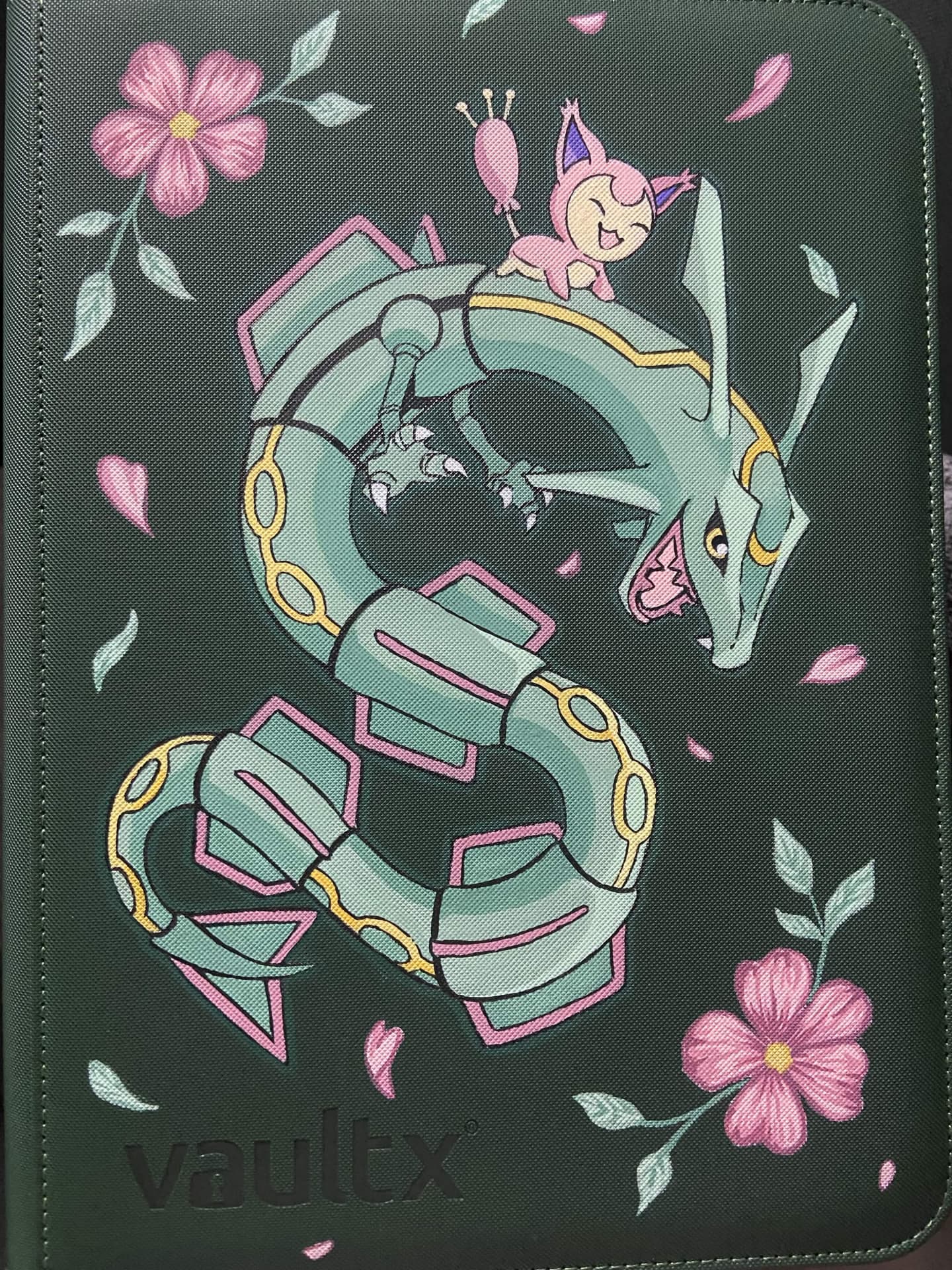Custom Rayquaza & Skitty Pokémon binder