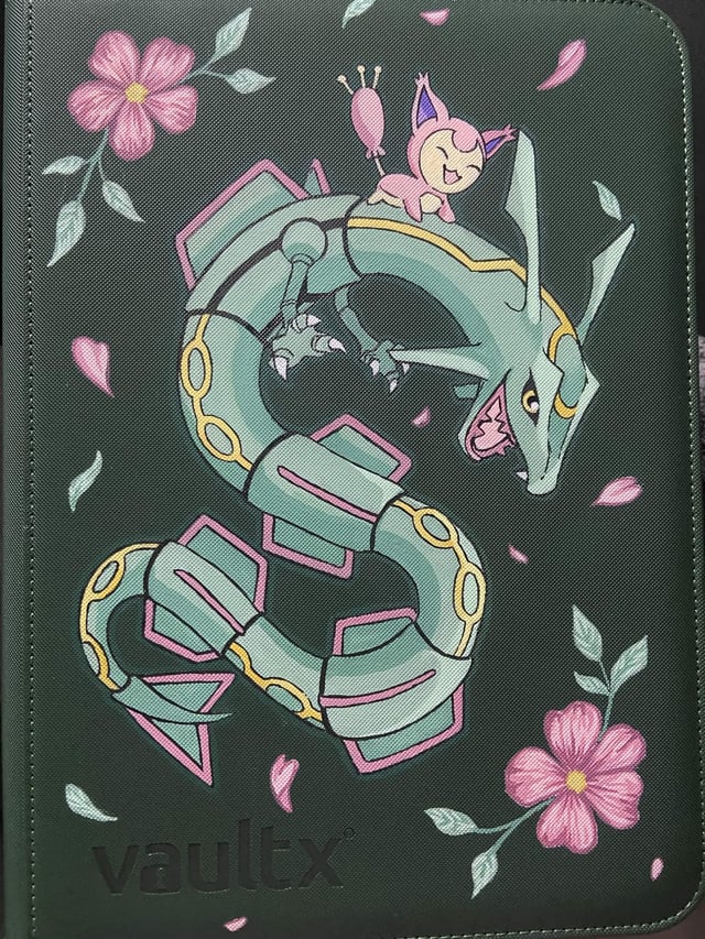 Custom Rayquaza & Skitty Pokémon binder